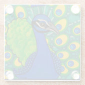 ピーコックガラスコースター ガラスコースター (裏面)