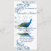 ピーコックガーデンインブルーアンドホワイト結婚式 プログラム (正面/裏面)