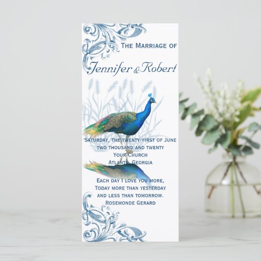 ピーコックガーデンインブルーアンドホワイト結婚式 プログラム (スタンド正面)