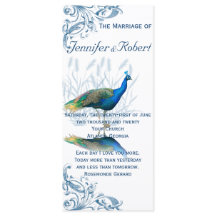 ピーコックガーデンインブルーアンドホワイト結婚式 プログラム