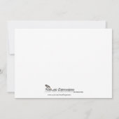 ピーコックガーデンインブルーホワイト結婚式招待状 招待状 (裏面)