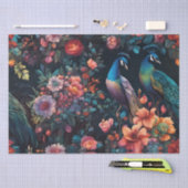 ピーコックガーデン壁紙アート 薄葉紙 (クラフト)