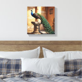 ピーコックキャンバ絵を描ス キャンバスプリント (インサイチュ (寝室))