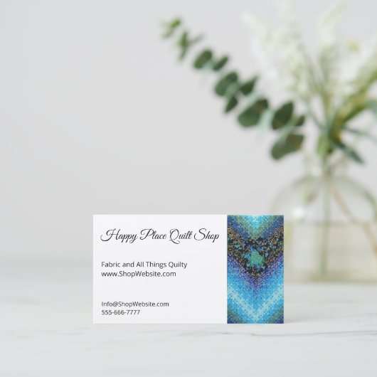 ピーコックキルト完全にカスタマイズ可能なBizカード 名刺 (スタンド正面)