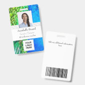 ピーコッククリエイティブカラフルアーティスト企業ビジネス バッジ (正面＆裏面)