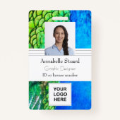 ピーコッククリエイティブカラフルアーティスト企業ビジネス バッジ (正面)