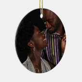 ピーコッククリスマスフォトオーナメントファミリーカップル セラミックオーナメント (右)