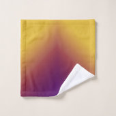 ピーコックグラデーションイエロー バスタオルセット (ウォッシュタオル)