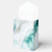 ピーコックグリーンエレガントマーブル結婚式の引き出物ボックス フェイバーボックス (オープン)