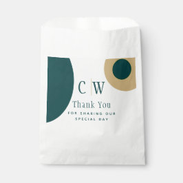 ピーコックグリーン結婚金ゴールドの感謝のギフトグッズ フェイバーバッグ