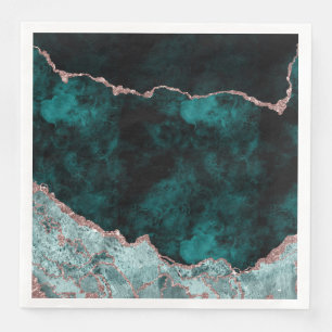 ピーコックグリーン&バラ金ゴールドアガテウォーターカラー結婚ズ