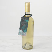 ピーコックグリーン&バラ金ゴールドアゲート結婚ズありがとう ボトルネックタグ (アングル)