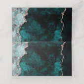 ピーコックグリーン&バラ金ゴールドリザーブドシー結婚ツ プレイスカード (内部開封)