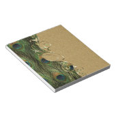 ピーコックゴールデンスワーリングオーナメントテンプレート ノートパッド (アングル)