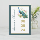 ピーコックサザデイトピーコック結婚式招待状 招待状 (スタンド正面)