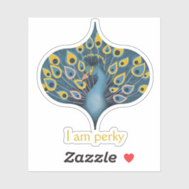 ピーコックシックパーソナライズされたカスタムなビニールシール シール