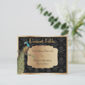 ピーコックシャンパンデザートキャンディビュッフェテーブルサイン ポストカード (スタンド正面)