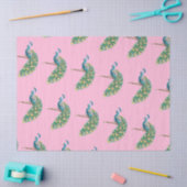 ピーコックシリーズデザイン3ピンクティッシュペーパー 薄葉紙 (クラフト)