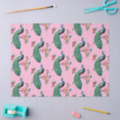 ピーコックシリーズデザイン4 PinkTisy紙 薄葉紙 (クラフト)