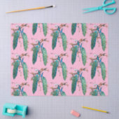 ピーコックシリーズデザイン6ピンクティッシュペーパー 薄葉紙 (クラフト)