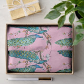 ピーコックシリーズデザイン6ピンクティッシュペーパー 薄葉紙 (ギフト)