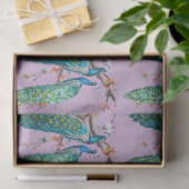 ピーコックシリーズデザイン6薄紫ティッシュペーパー 薄葉紙 (ギフト)