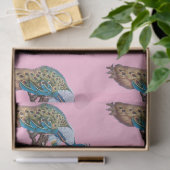 ピーコックシリーズデザイン9ピンクティッシュペーパー 薄葉紙 (ギフト)