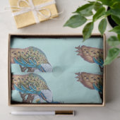 ピーコックシリーズデザイン9ブルーティッシュペーパー 薄葉紙 (ギフト)