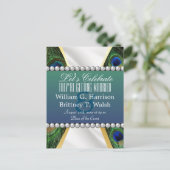 ピーコックシルバードレープ金ゴールド ポストカード (スタンド正面)