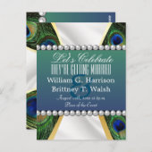 ピーコックシルバードレープ金ゴールド ポストカード (正面/裏面)