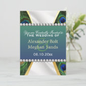 ピーコックシルバードレープ金ゴールド 招待状 (スタンド正面)