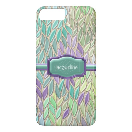 ピーコックシーグラスモザイクフェザー印象派 Case-Mate iPhoneケース (裏面)