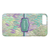 ピーコックシーグラスモザイクフェザー印象派 Case-Mate iPhoneケース (裏面(横))