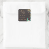 ピーコックシーズ結婚式招待状 スクエアシール (バッグ)