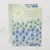 ピーコックシー結婚ファンタジーサンキューカード ポストカード (正面/裏面)