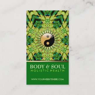 ピーコックジオメトリYinYang NewAge名刺 名刺