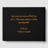 ピーコックジュエルト結婚ーンのフローラムーディパープル ゲストブック (裏面)