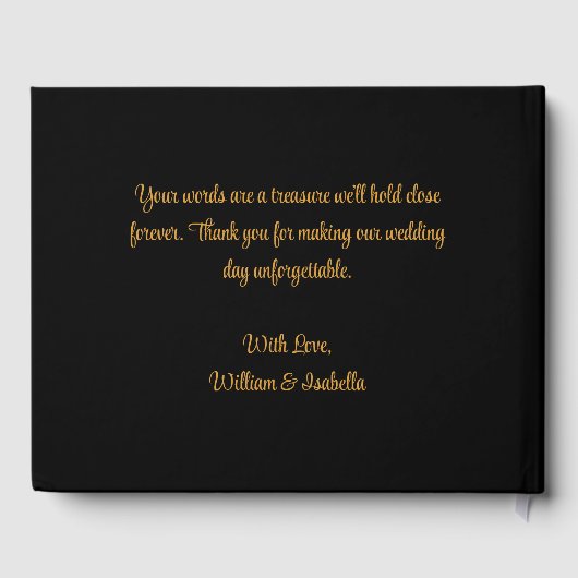 ピーコックジュエルト結婚ーンのフローラムーディパープル ゲストブック (裏面)