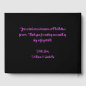 ピーコックジュエルト結婚ーンのフローラムーディパープル ゲストブック (裏面)