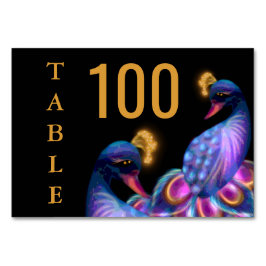 ピーコックジュエルト結婚ーンのフローラムーディパープル テーブルナンバー