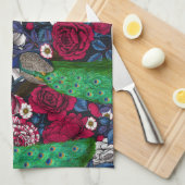 ピーコックスのバラ園 キッチンタオル (四つ折り)