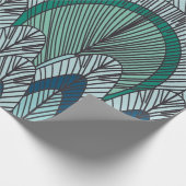 ピーコックスの羽の継ぎ目のないパターン ラッピングペーパー (角)