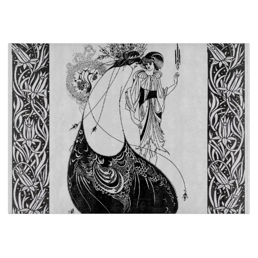 ピーコックスカートベアズリーアールヌーボー カッティングボード (正面)