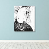 ピーコックスカートベアズリーアールヌーボー キャンバスプリント (インサイチュ (ウッドフロア))