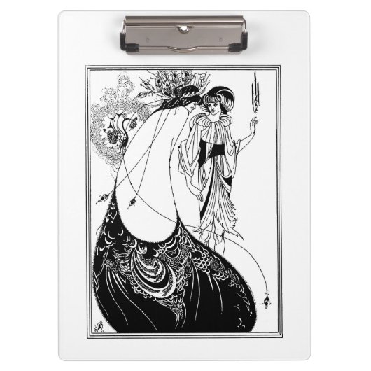 ピーコックスカートベアズリーアールヌーボー クリップボード (正面)