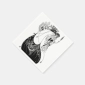 ピーコックスカートベアズリーアールヌーボー スタンダードカクテルナプキン (角)