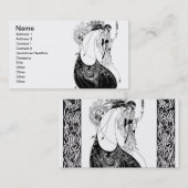 ピーコックスカートベアズリーアールヌーボー 名刺 (正面/裏面)