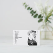 ピーコックスカートベアズリーアールヌーボー 名刺 (スタンド正面)