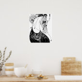 ピーコックスカートベアズリー新しい ポスター (キッチン)