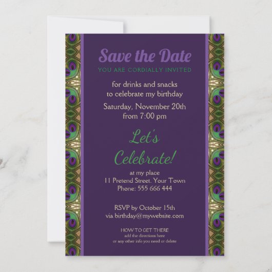 ピーコックスクロスパープルグリーンスペシャル誕生日 (裏面)